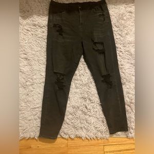 American eagle size 18 curvy skinny jeans ripped